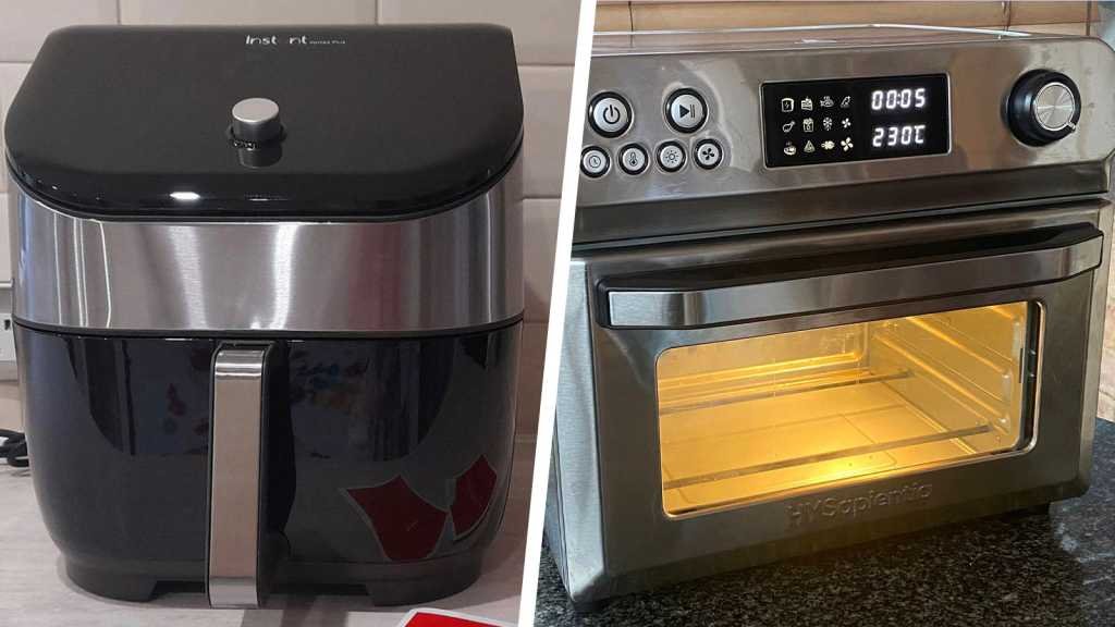 A single-drawer air fryer and an air fryer oven