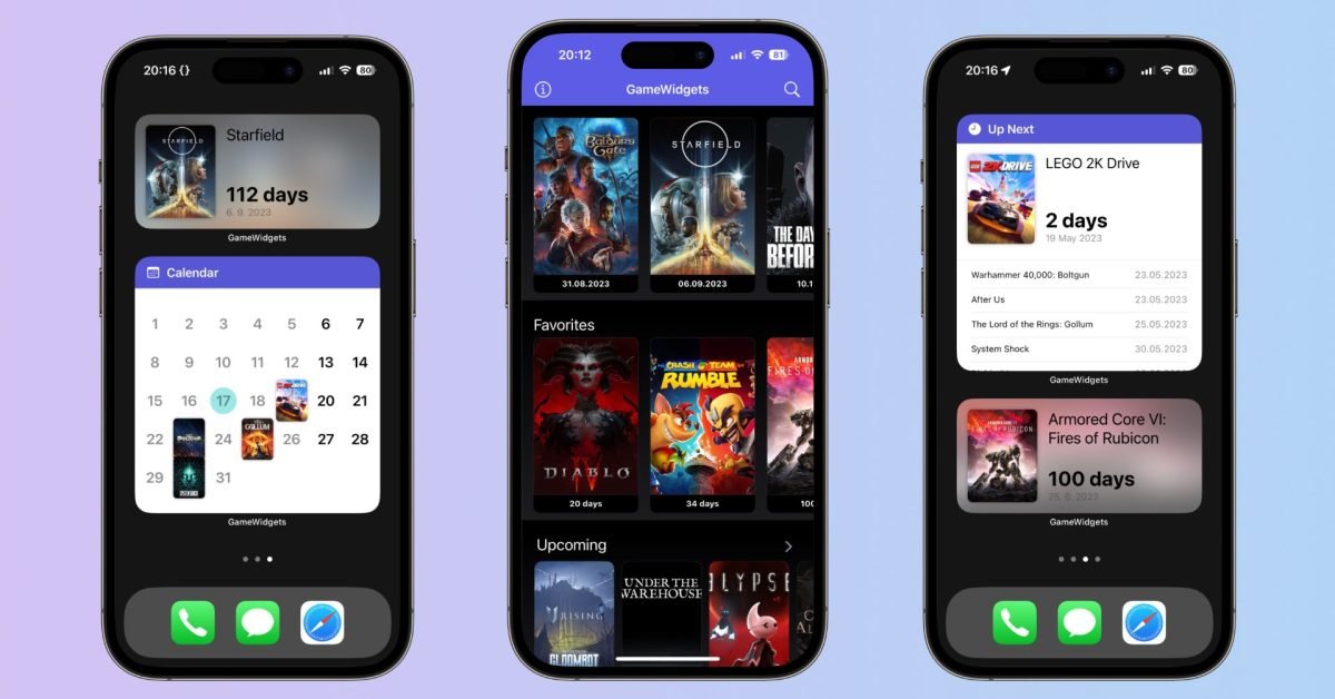 Game Widgets for iPhone makes it easy to discover and track your favorite releases