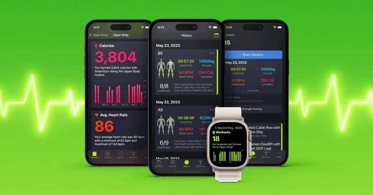 SmartGym for iOS and Apple Watch gets major update with 74 new exercises, Routine Progress, more