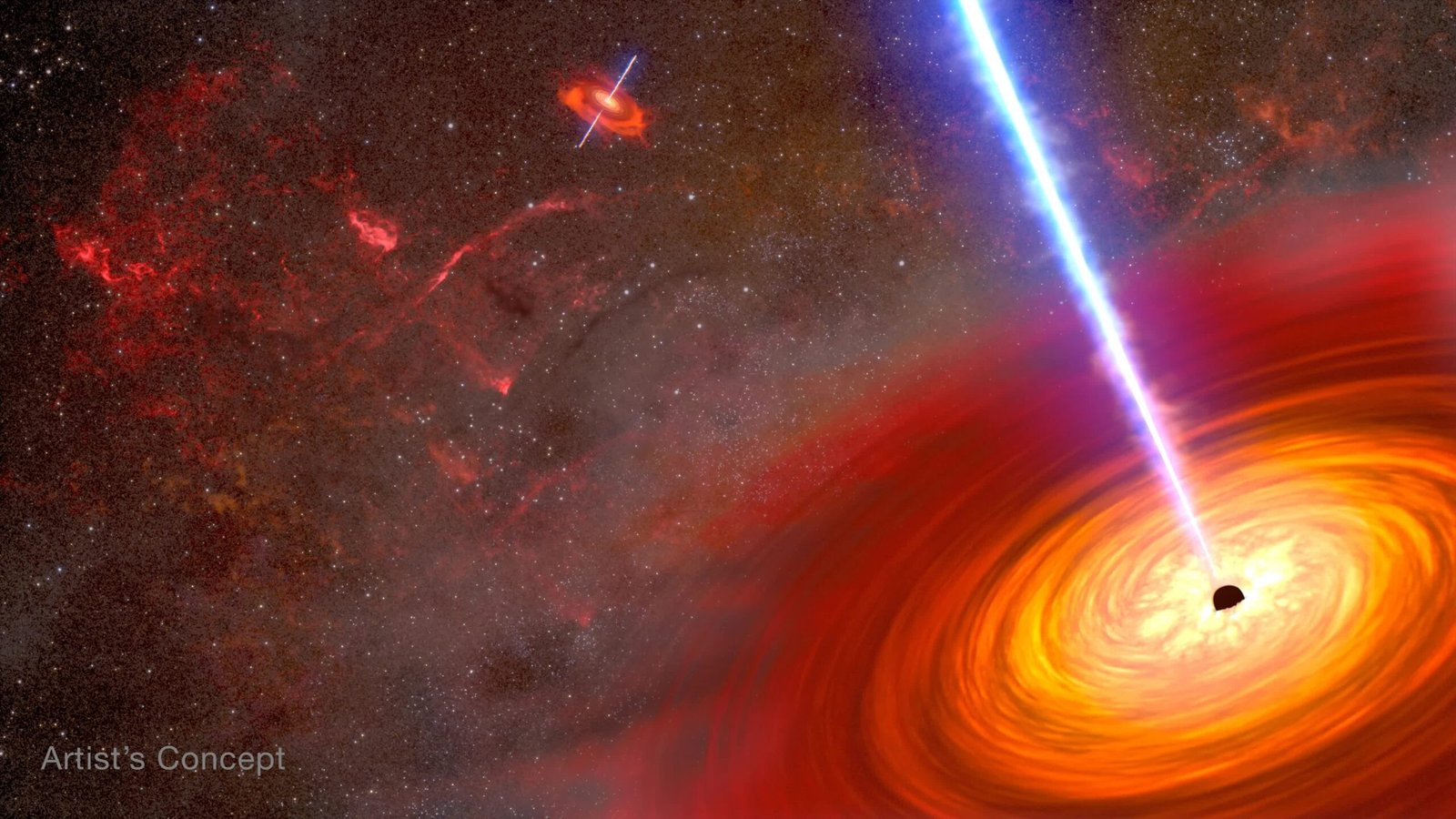 NASA spots pair of supermassive black holes battling it out as their galaxies collide