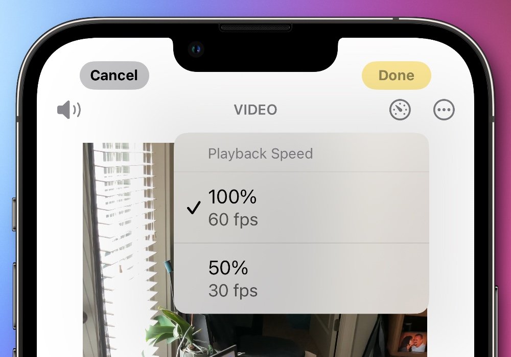 iOS 18 Camera App frame rate editing