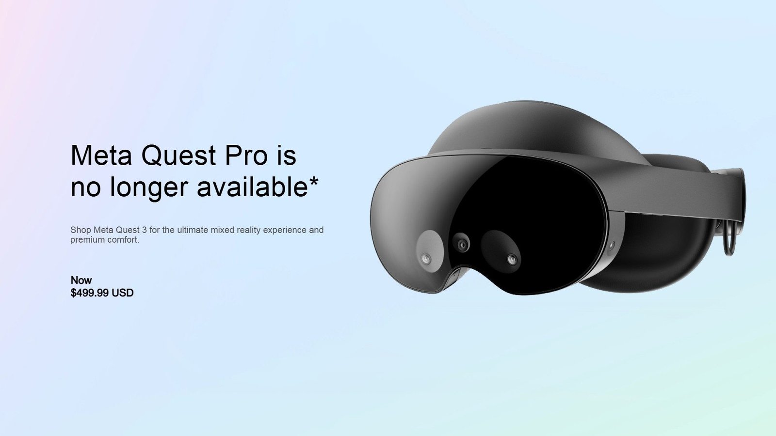 Meta Officially Discontinues Quest Pro, Its First (and most expensive) Mixed Reality Headset