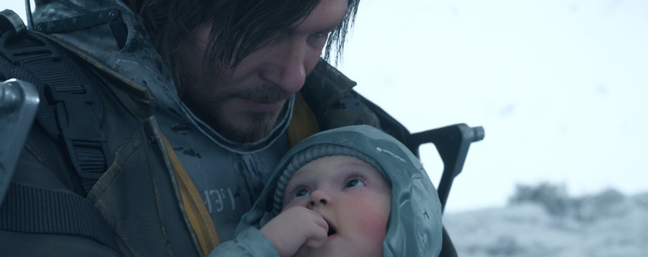 Death Stranding 2 Sam Porter with Baby header screenshot