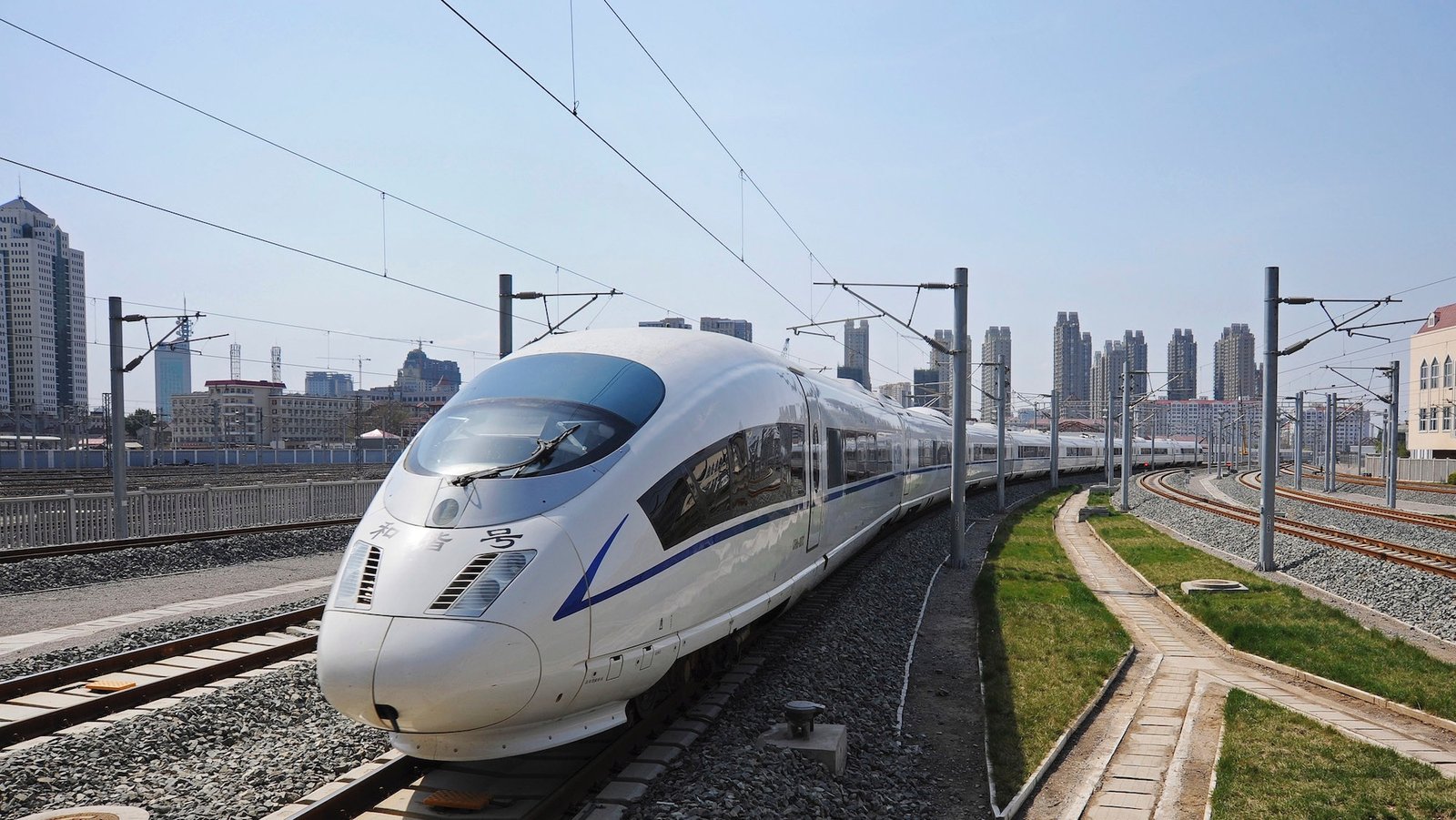 High speed train from Beijing entering Tianjin Station, China. (Photo by Andrew Benton/Construction Photography/Avalon/Getty Images)