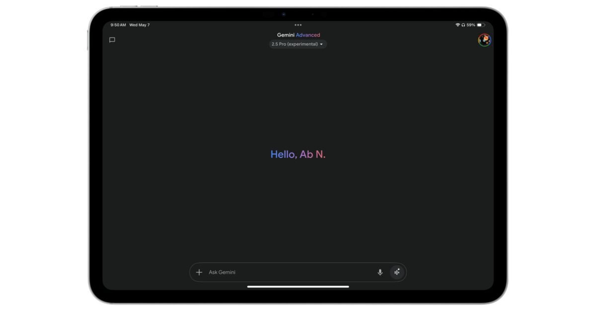 Google Gemini now has an iPad app
