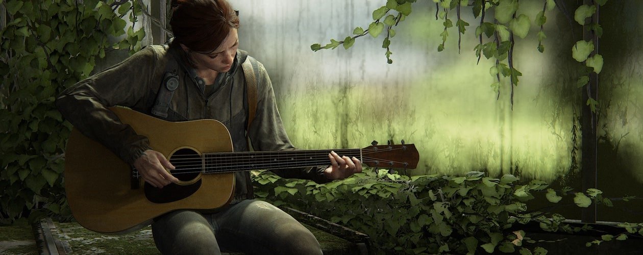 The Last of Us Part 2 PC header Ellie playing Guitar