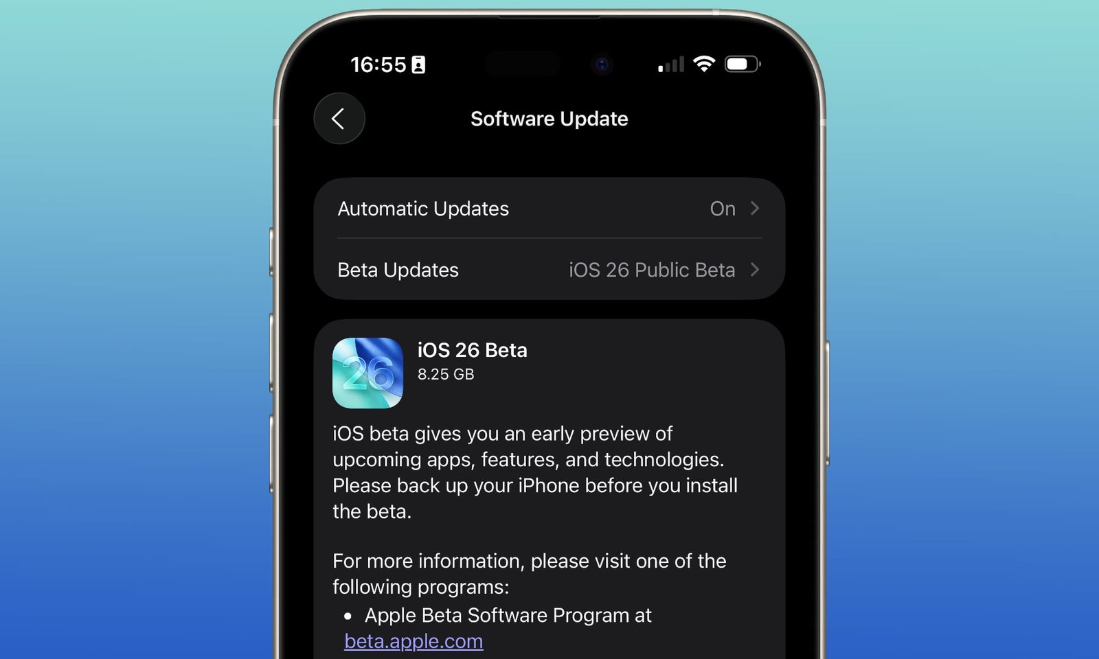 iOS 26 Public Beta One hero