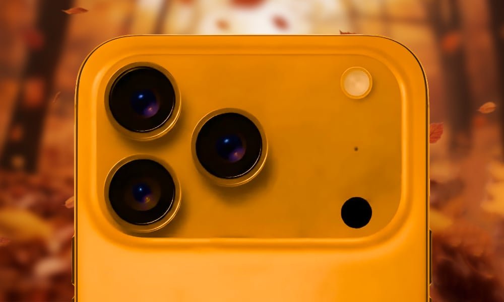 iPhone 17 Pro concept orange fall leaves